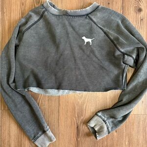 Love Pink by Victoria’s Secret Cropped Long Sleeve Sweatshirt Size Small